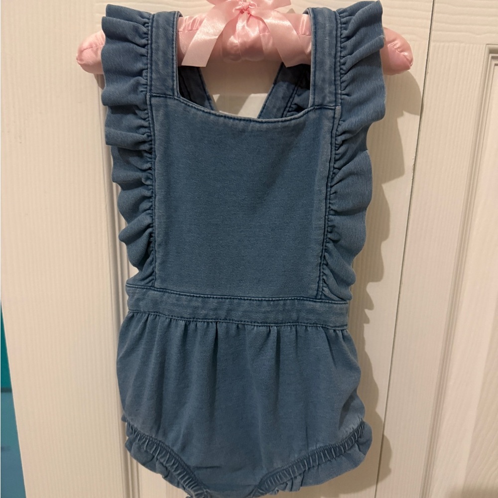 Cat & Jack Denim Blue Baby Romper
